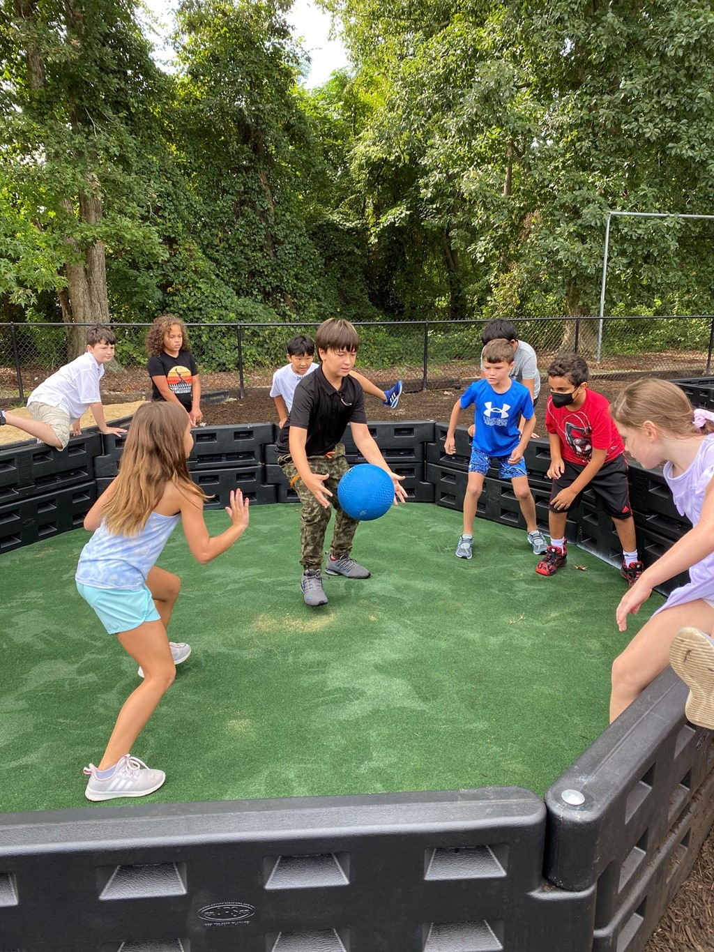3rd grade playing outside