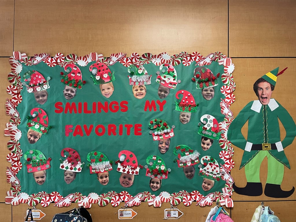 Early Years Buddy The Elf bulletin board