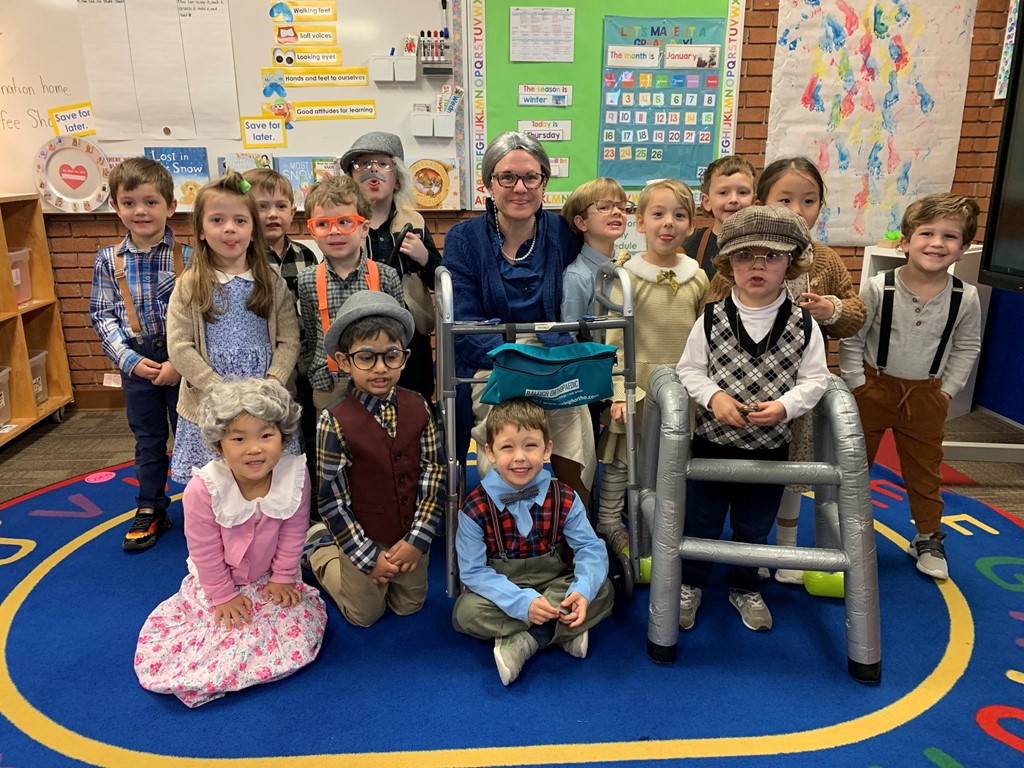 4k 100 year olds for the 100th day of school